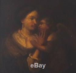 Old Religious Painting Antique Peinture Mother and Child Painting, Angel