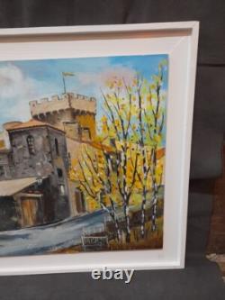 Opme 63 Puy-de-Dôme Auvergne Huile sur bois par C. Reverdeau 47,5 × 65,5 cm