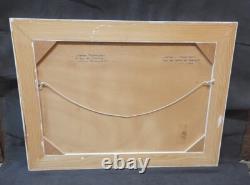 Opme 63 Puy-de-Dôme Auvergne Huile sur bois par C. Reverdeau 47,5 × 65,5 cm