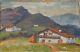 Original Oil Painting Basque Country, The Rhune At Sare