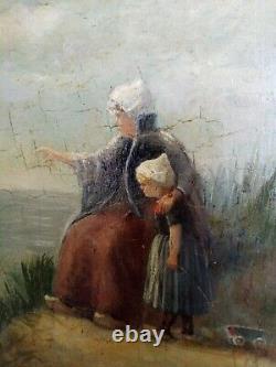 Original Tableau ancien de Benjamin Prins (1860-1934) signé et peint sur bois