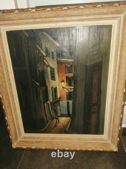 PEINTRE PROVENÇAL Joseph BERAUD huile sur Panneau Rue Saboly Avignon Signée