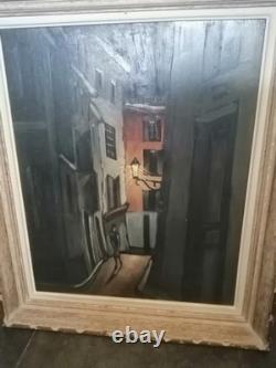 PEINTRE PROVENÇAL Joseph BERAUD huile sur Panneau Rue Saboly Avignon Signée