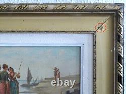 PEINTURE XIXe/XXe-G. LUCAN-RETOUR DE PÊCHE SUR LA CÔTE NAPOLITAINE (ITALIE)