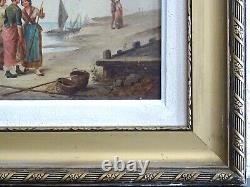 PEINTURE XIXe/XXe-G. LUCAN-RETOUR DE PÊCHE SUR LA CÔTE NAPOLITAINE (ITALIE)