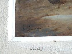 PEINTURE XIXe/XXe-G. LUCAN-RETOUR DE PÊCHE SUR LA CÔTE NAPOLITAINE (ITALIE)