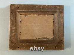Painting Peinture Huile sur carton peche Pêcheur art Cadre Montparnasse 1900 Old