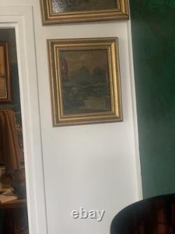 Paire De Peintures Les Marchés Italie Naples A. Migliardi (1913-1985)