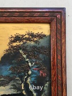 Paire De Peintures Sur Bois, Japon, XIXe, Art d'Asie