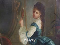 Paire Tableaux XIXèm Elegantes Napoléon III DLG Eugène Accard, Auguste Toulmouche