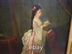 Paire Tableaux XIXèm Elegantes Napoléon III DLG Eugène Accard, Auguste Toulmouche