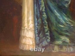 Paire Tableaux XIXèm Elegantes Napoléon III DLG Eugène Accard, Auguste Toulmouche