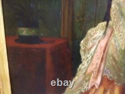 Paire Tableaux XIXèm Elegantes Napoléon III DLG Eugène Accard, Auguste Toulmouche