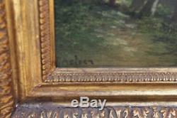 Paire de Tableaux Barbizon Paysage huile signée Paul Astier