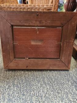 Paire de tableaux huile sur bois