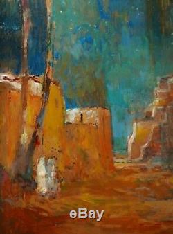 Patrice LANDAUER tableau huile paysage orientaliste oasis Orient orientalisme