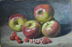 Paul BAUDRY (1828-1886) Belle Nature morte aux pommes
