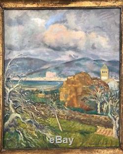 Paul Émile Colin Peinture Hsp 1920 Paysage Montagne Village Palma Espagne