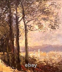 Paul Flaubert (1928-1994) Paysage aux arbre huile sur panneau signée