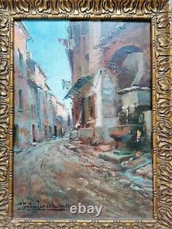Paul Levere ou Paul Levéré (1875 1949) Huile sur bois Fontaine à Cuers