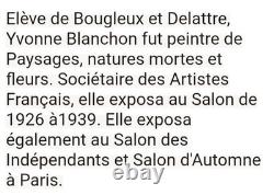 Paysage Neige huile Yvonne Blanchon Vers 1930 Goût Utrillo Post Impressionniste