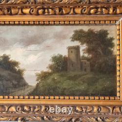 Paysage à la tour, tableau, signé R Normand