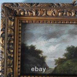 Paysage à la tour, tableau, signé R Normand