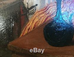 Peinture À L'huile-sur Bois-gustave Alaux-peintre-bordeaux-marine-corsaires-1930