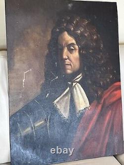Peinture Ancienne/huile Sur Panneaux/Portrait De Louis XIV/fin 19eme/78cm