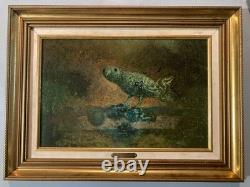 Peinture Bois Huile Jacques Van Der Bussche Expressionnisme Painting Oiseau Art