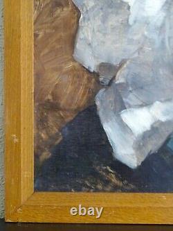 Peinture Expressionniste-vers 1960-puissant Portrait De Femme Bretonne-anonyme