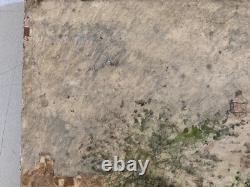 Peinture Huile 1900 Bois Impressionniste Impressionnisme Paysage Maison Ancien