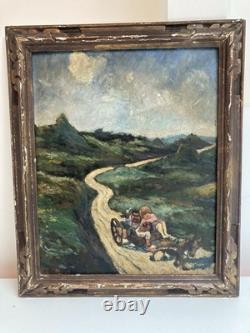 Peinture Huile Carton Bois 1927 Expressionniste Expressionnisme À Identifier