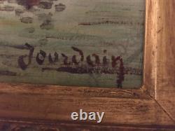 Peinture Huile Panneau Bois Quimper Bretagne Marine Bateau Jourdain Tableau 1950