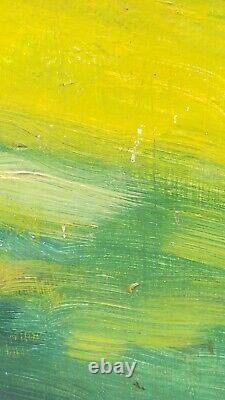 Peinture Huile Sûr Bois Ancien Pays Basque Ciboure Signé Siette Eniberg Début XX