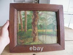 Peinture Huile Sur Bois Signée Menard 1922