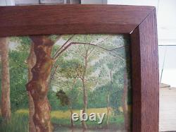 Peinture Huile Sur Bois Signée Menard 1922