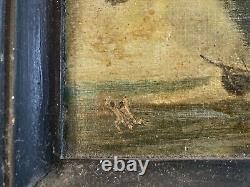 Peinture Huile Sur bois Ex Voto 1970 Villa Médicis Rome Jean François Duffau Art