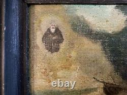 Peinture Huile Sur bois Ex Voto 1970 Villa Médicis Rome Jean François Duffau Art
