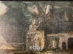 Peinture Huile Sur bois Ex Voto 1970 Villa Médicis Rome Jean François Duffau Art