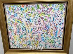 Peinture Huile Toile Signée Armand Bouvier Style Fauvisme Promeneurs Ss Le Bois