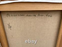 Peinture Huile Toile Signée Armand Bouvier Style Fauvisme Promeneurs Ss Le Bois