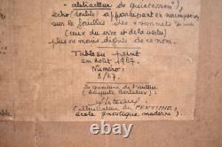 Peinture Huile sur bois 1967 Nature Hautaine Auguste Berteaux