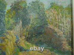 Peinture Impressionniste HST paysage printanier signé G DELOY (1856 / 1930)