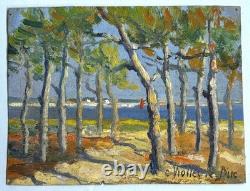 Peinture Marine Penthievre Quiberon par Christianne Viollet-Le-Duc 1920