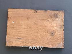 Peinture à l'huile sur bois Ex-Voto Christianisme fin XIXème siècle