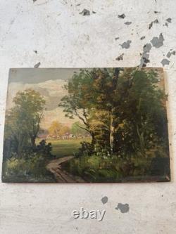 Peinture à l'huile sur bois Henri Catrou