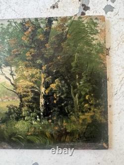 Peinture à l'huile sur bois Henri Catrou