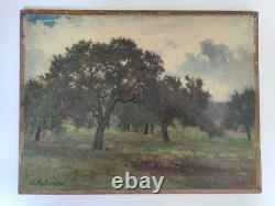 Peinture à l'huile sur bois d'Alfred-Éloi Auteroche