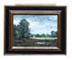 Peinture &agrave; L'huile Sur Bois, Sign&eacute;e Rolf Heider, Paysage De Dachau, Encadr&eacute;e